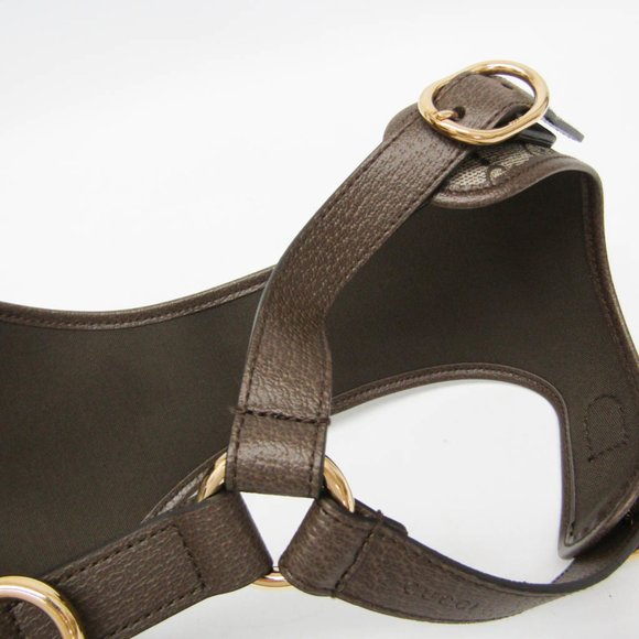 Gucci GG Supreme Harness 692964 Dog Harness PVC Leather Beige,Dark Brown - Picture 4 of 11